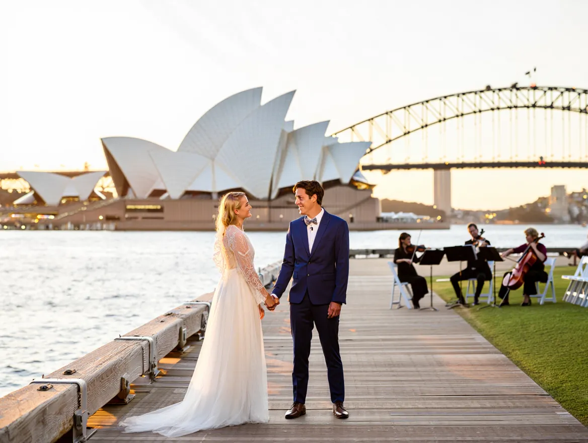 Recent wedding at Sydney Harbour